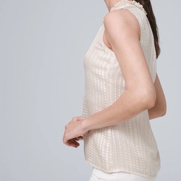 🌷 WHBM • Metallic Shimmer Sleeveless Top - Picture 13 of 14